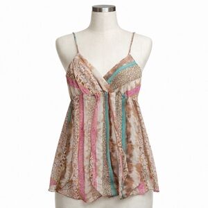 Y2K fairy patchwork babydoll cami top